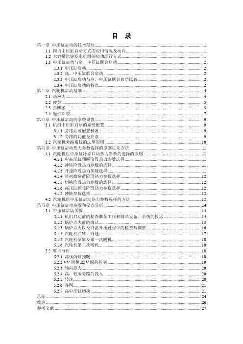 中压缸启动分析讲解