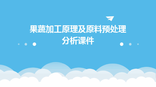 果蔬加工原理及原料预处理分析课件