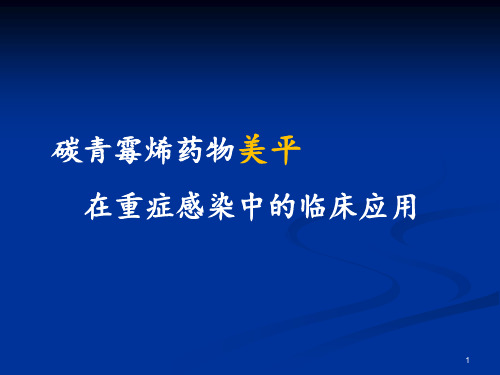 美罗培南在重症感染中的应用ppt课件