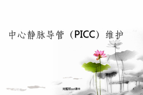 中心静脉导管PICC维护ppt课件