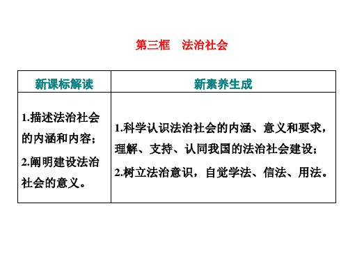 (2020新教材)新统编版高中政治必修3课件第八课 第三框 法治社会