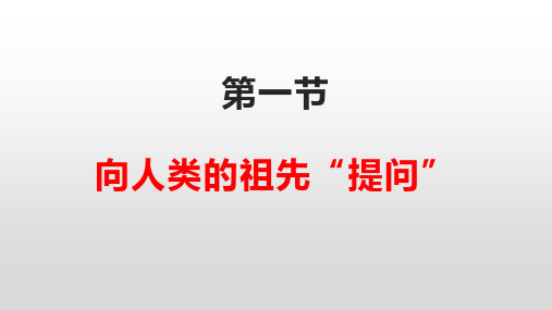 大象版六下科学第一单元知识整理(含答案) 向人类祖先提问