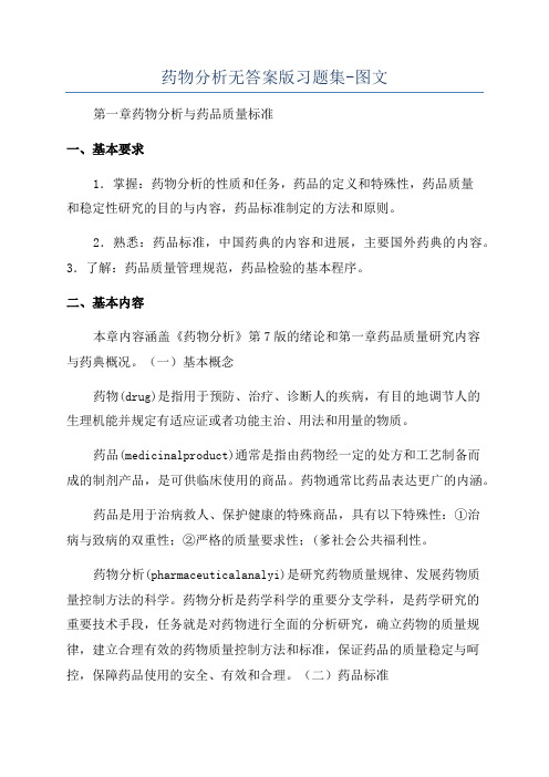 药物分析无答案版习题集-图文