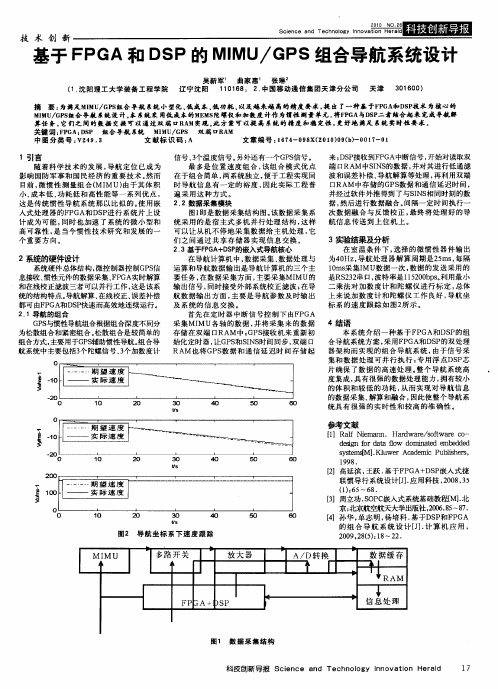 基于FPGA和DSP的MIMU／GPS组合导航系统设计