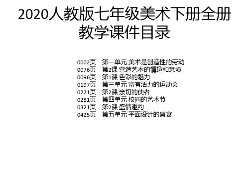 2020人教版七年级美术下册全册教学课件