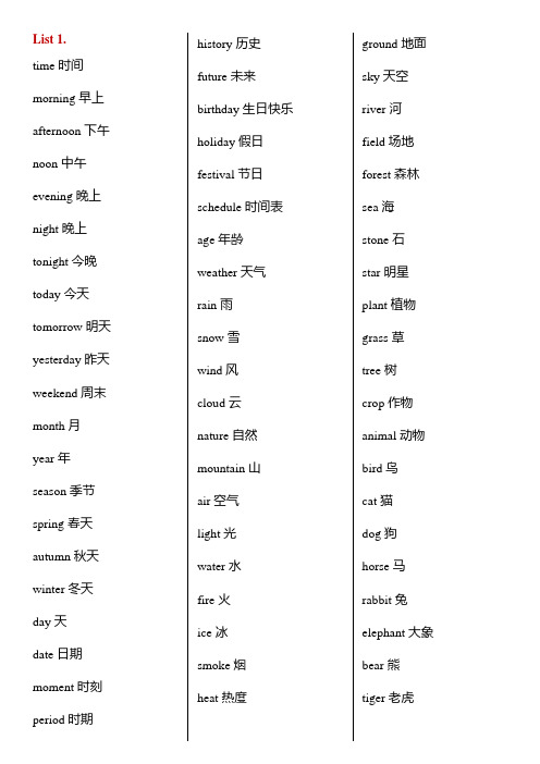 口语常用1368词汇(翻译版)