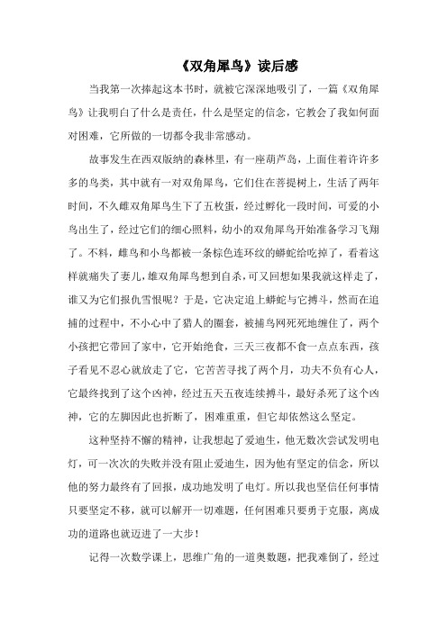 《双角犀鸟》读后感_7(1000字).docx