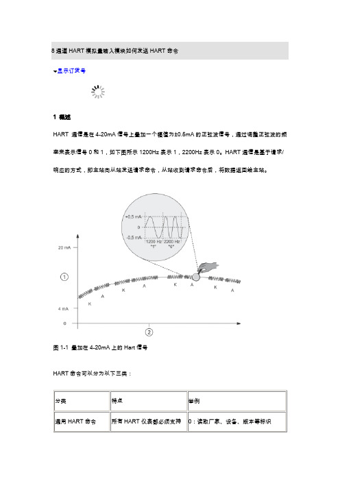 8通道HART模拟量输入模块如何发送HART命令