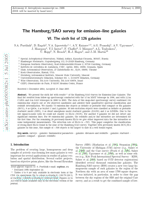 The HamburgSAO survey for emission-line galaxies. VI. The sixth list of 126 galaxies