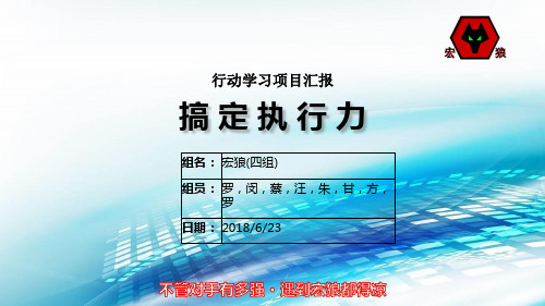 行动学习汇报_搞定执行力(PPT34页)