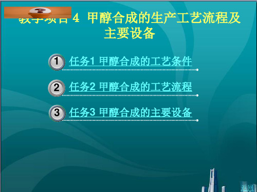 甲醇合成的生产工艺流程及主要设备