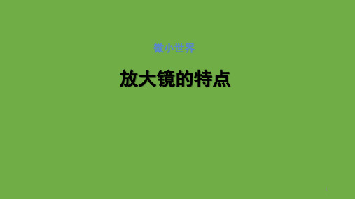 教科版科学六年级下册第一单元1.放大镜的特点  课件含练习