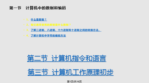 高中信息技术计算机基本工作原理PPT课件