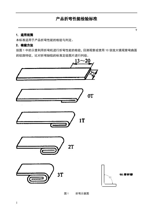 铝及铝合金折弯性能检验标准