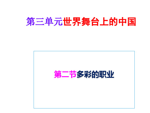 人教版道德与法治九年级下册6.2多彩的职业ppt课件