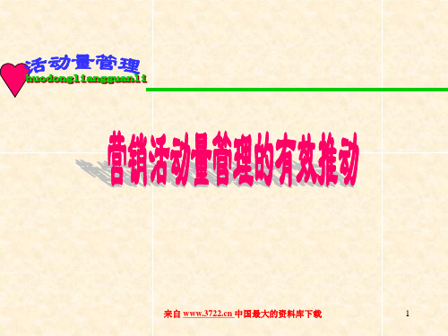 保险行业培训资料-平安太平洋--活动量管理(PPT28页)