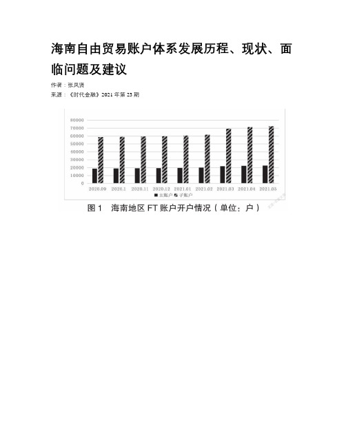 海南自由贸易账户体系发展历程、现状、面临问题及建议