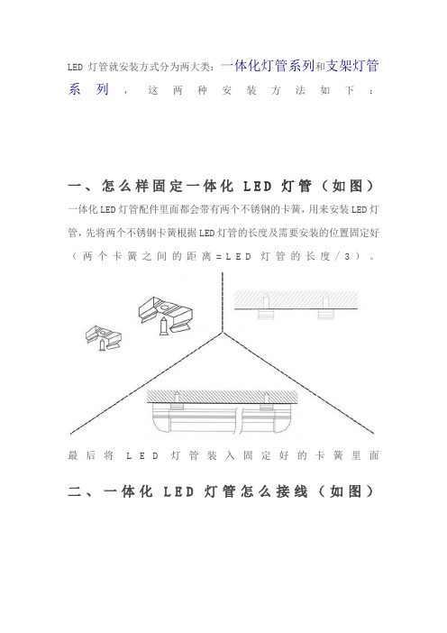 如何安装LED灯管——LED灯管安装方法及接线说明