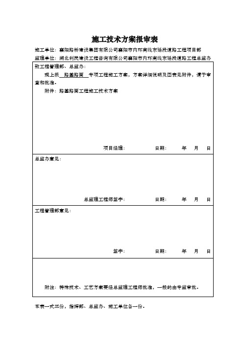 路基路面工程施工组织设计方案