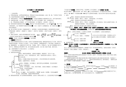 七下生物3-4章小结与复习