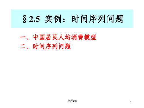 计量经济学实例时间序列