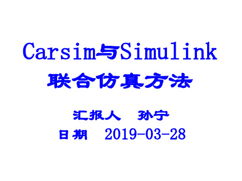 Carsim和Simulink联合仿真-精品文档