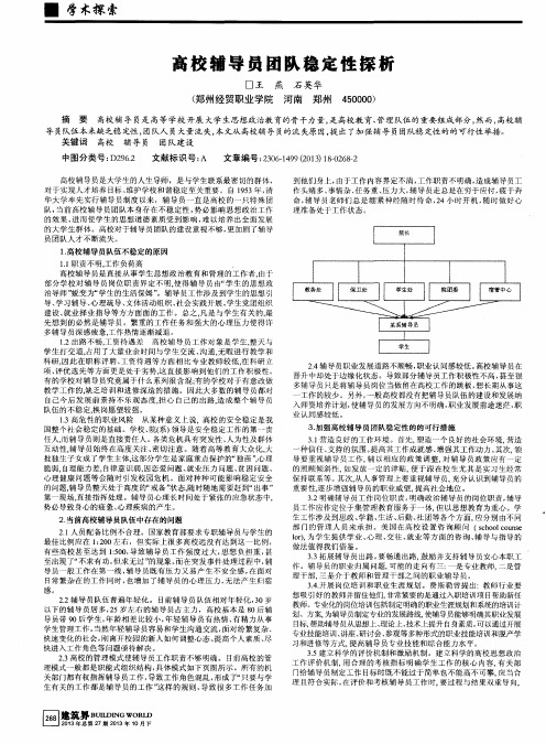 高校辅导员团队稳定性探析