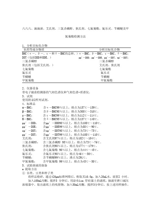 氰菊酯检测方法