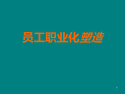 员工职业化塑造教材ppt71