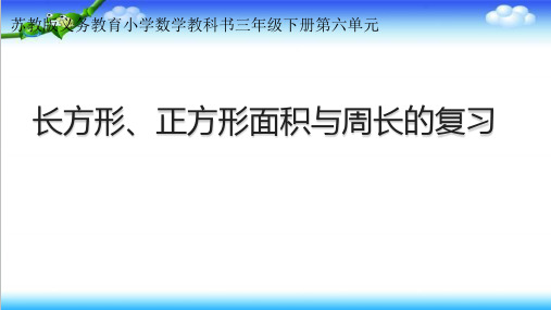 长方形、正方形面积与周长的复习