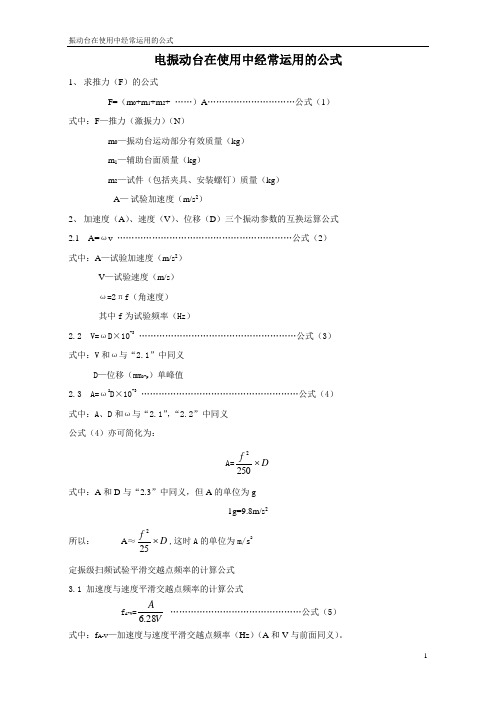 电振动台的振动功率谱密度计算