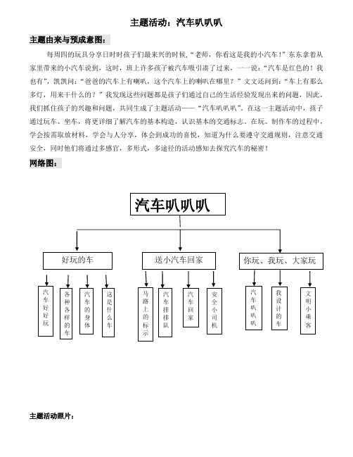 汽车叭叭叭主题活动