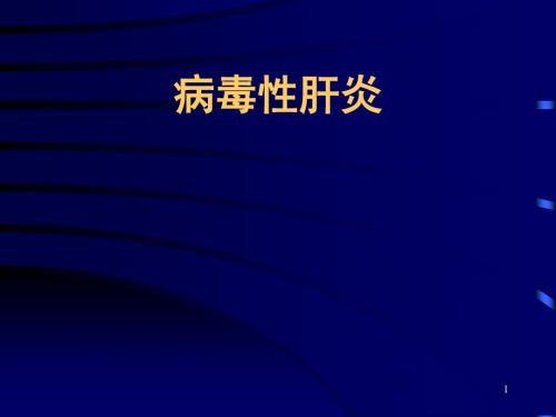 病毒性肝炎传染病学教学PPT课件