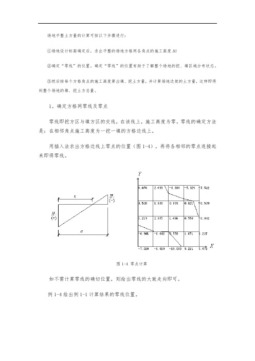 场地平整土方量计算方法