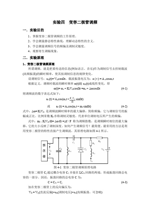 实验四  变容二极管调频