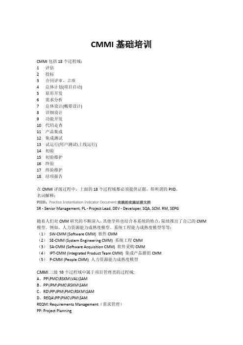 CMMI简明培训教材-18过程域