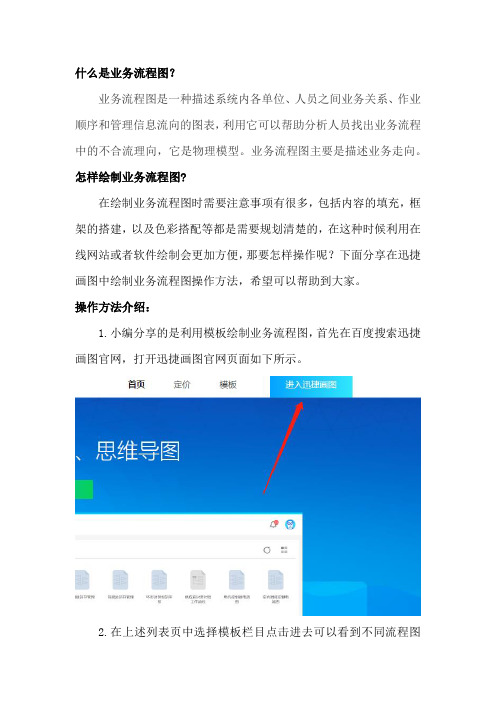 迅捷画图中绘制业务流程图操作方法