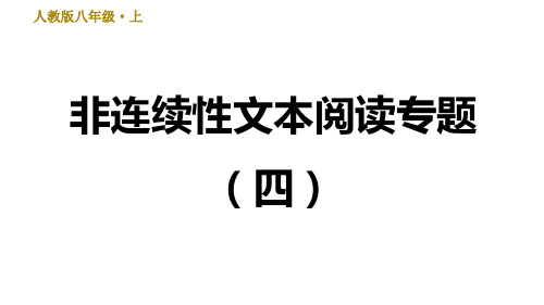 部编版八年级上册语文习题课件第4单元非连续文本阅读专题(四)