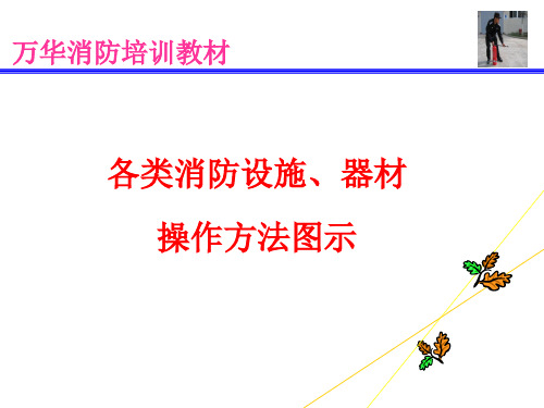 各类消防设施器材操作方法图示