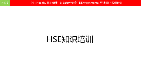 HSE知识培训 