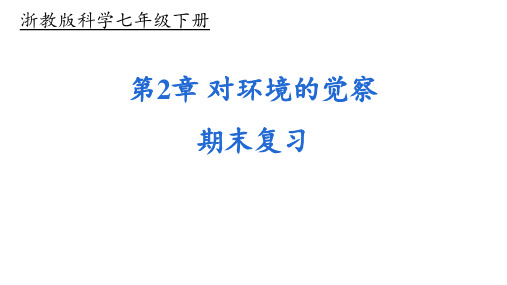 浙教版科学七年级下册《第2章对环境的察觉》期末复习课件