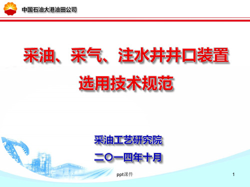 采油、采气、注水井井口装置选用技术规范  ppt课件