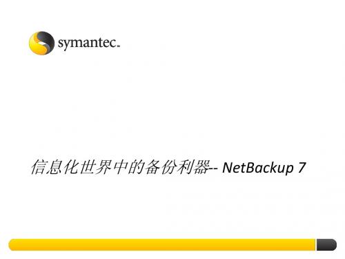 NetBackup7.0技术交流(通用版)