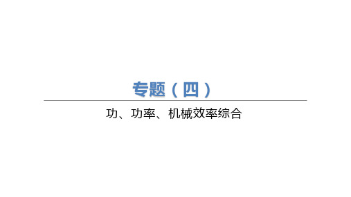 中考物理(人教版)总复习二轮课件：专题04 功、功率、机械效率综合