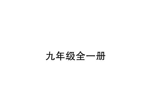 秋九年级英语中考复习课件：9年级全一册(共22张PPT)