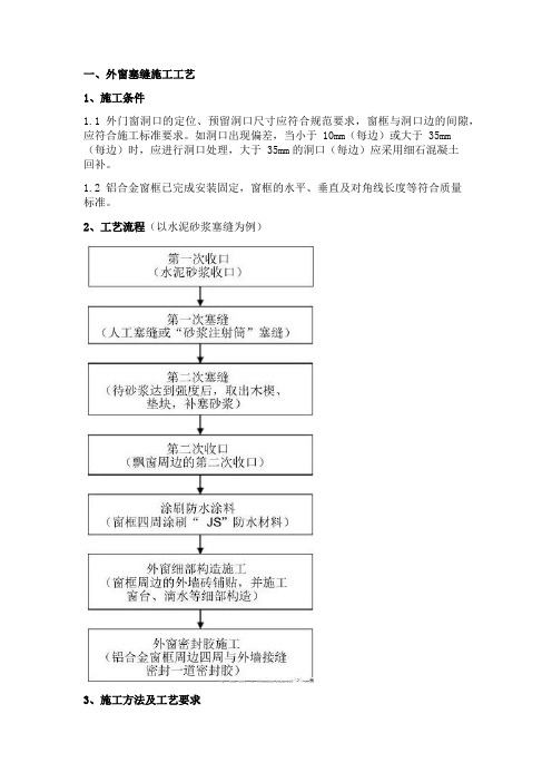 外窗塞缝工程施工工艺