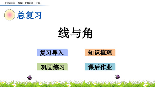 北师大版小学4年级数学上册总复习(线与角)PPT教学课件