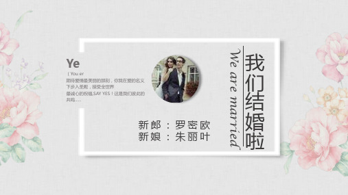 我们结婚啦婚礼相册PPT模板