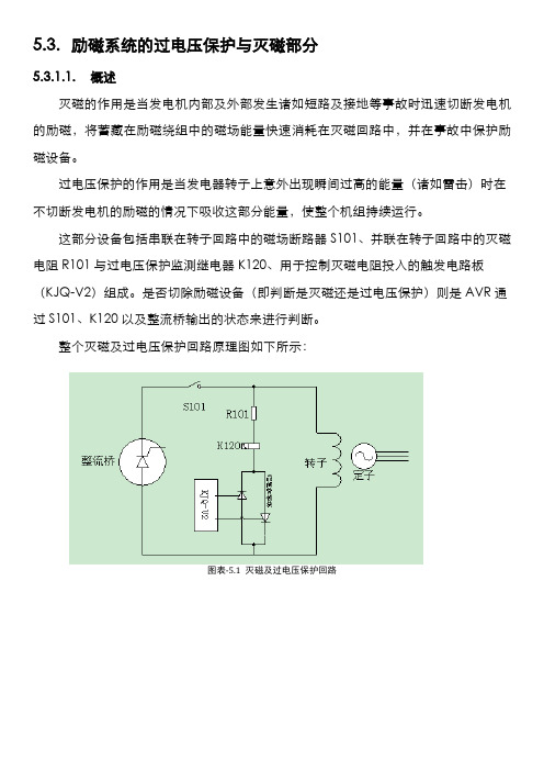 说明书：励磁系统的过电压保护与灭磁部分