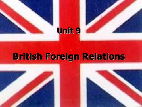 unit 9 British Foreign Relations